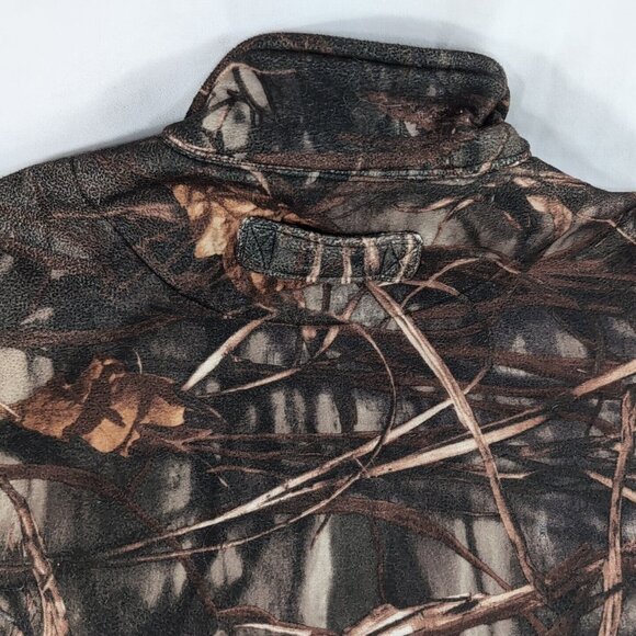 Ducks Unlimited Canada Mens XXL Camo Fleece Hunting Vest Zip Green Brown 120F096 - Picture 13 of 14